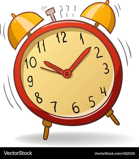 Cartoon alarm clock Royalty Free Vector Image - VectorStock