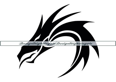 Tribal Dragon Head SVG Dragon Tattoo SVG Dragon SVG Dragon - Etsy México