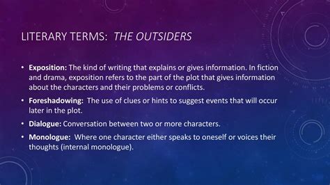 Literary Terms: The Outsiders - ppt download