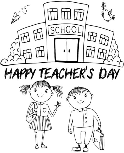 Printable Teachers' Day coloring sheet page - Topcoloringpages.net