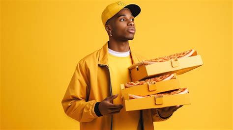 Premium Photo | Pizza delivery man