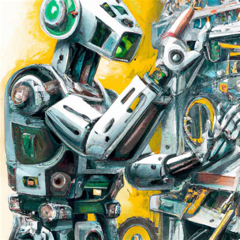 Painting of Cyber robot technical detail | OpenArt