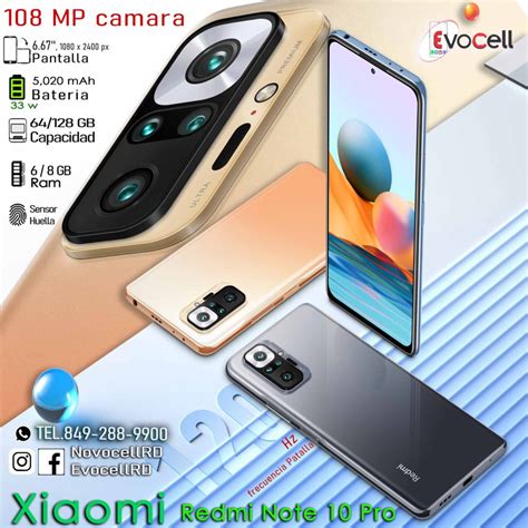 Xiaomi Redmi Note 10 PRO / Max - 108 MP Camara - Novocell RD | Evocell