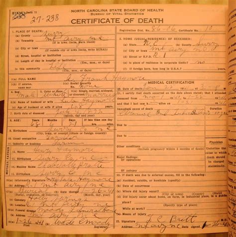 Death Certificate - A F Haymore - modified | Melissa MB Wilkins | Flickr