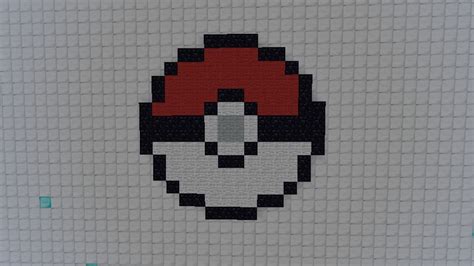 Pokeball Pixel art! Minecraft Project