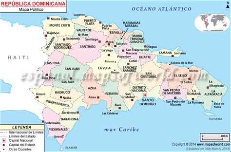 Mapa Republica Dominicana , Mapa de La Republica Dominicana