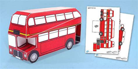 London Bus Paper Model (Hecho por educadores) - Twinkl