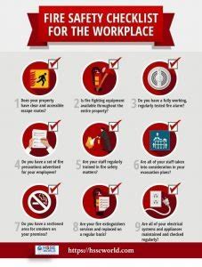 Photo of the day: Fire Safety checklist for workplace - HSSE WORLD