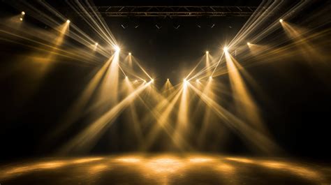 Light Illumination Dynamic Concert Lights Spotlights Illuminating The Stage Against Textured ...