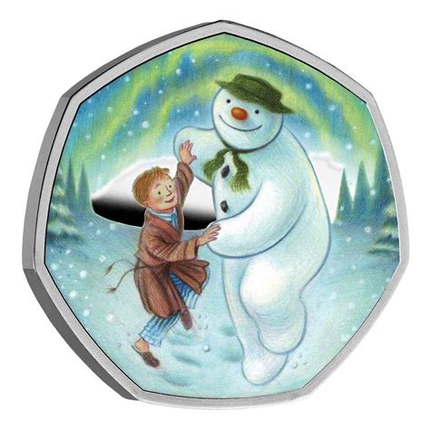 2023 50p The Snowman Coloured Silver Proof Coin - Aussie Coins and Notes