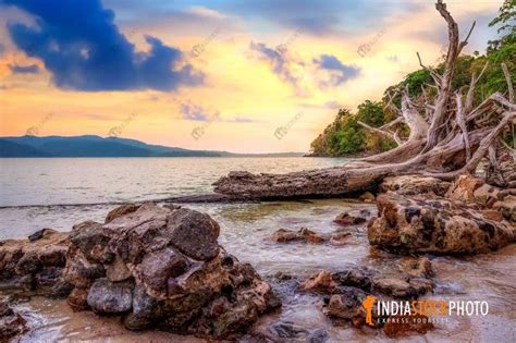 Chidiya Tapu Port Blair Beach Andaman At Sunset | India Stock Photo