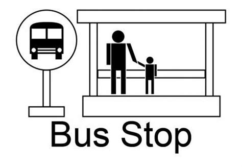 Bus Stop Symbol Clipart Best | Bus stop, Clip art, Bus