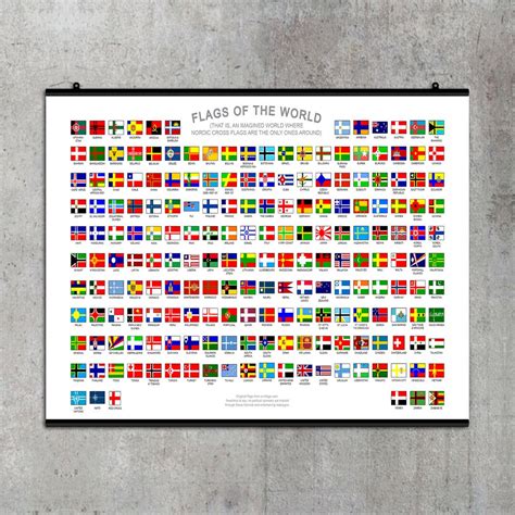 Flags of the World Oil Canvas Print Painting Wall Art Poster - Etsy