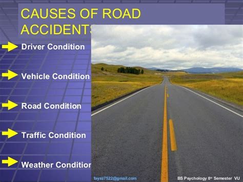 Causes of road accidents