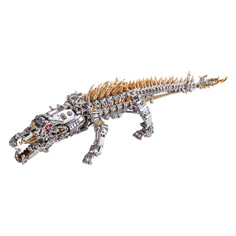 3D DIY Metal Mechanical Crocodile Assembly Model Building Kits 1500+PCS ...