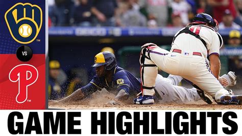 Brewers vs. Phillies Game Highlights (4/23/22) | MLB Highlights - Win ...