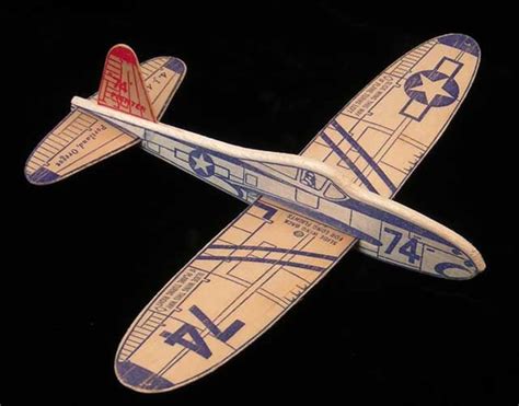 Vintage Balsawood Glider - Nostalgic Toy from the 1950s