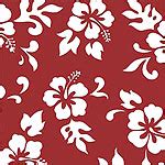 Red Hibiscus Window Curtains / Drapes