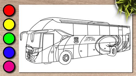 NPM Bus Drawing and Coloring - How to Draw an NPM Bus | Take the Minang Company - YouTube