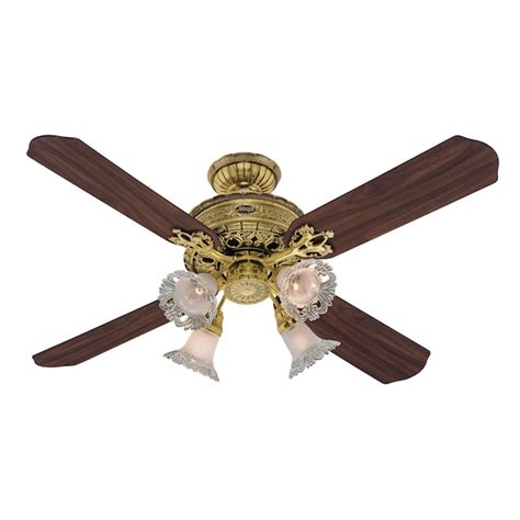 Hunter 52" 1896 Art Nouveau Burnished Brass Ceiling Fan in the Ceiling Fans department at Lowes.com