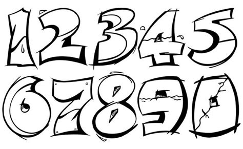 Cool Graffiti Number Fonts