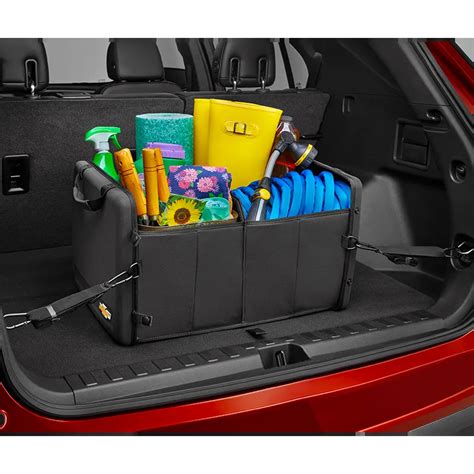 2025 Equinox EV | Cargo Organizer | Black | Collapsible | Chevrolet Bowtie Logo | ShopChevyParts.com