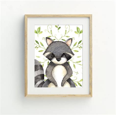 Woodland Animals Prints Animal Wall Decor Nursery Wall Art - Etsy