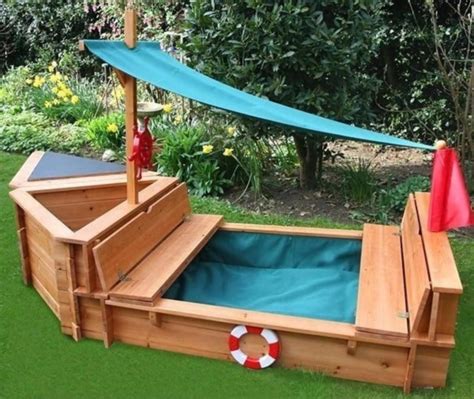 Wood Sandbox With Cover - Foter