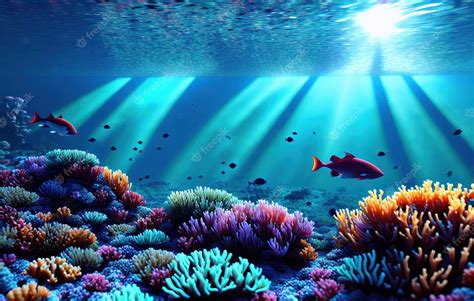 Premium Photo | Coral reef with fish