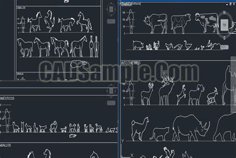 2d Animals Autocad Dwg Drawings