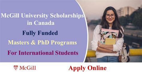 McGill University Fully Funded Scholarships 2024 in Canada