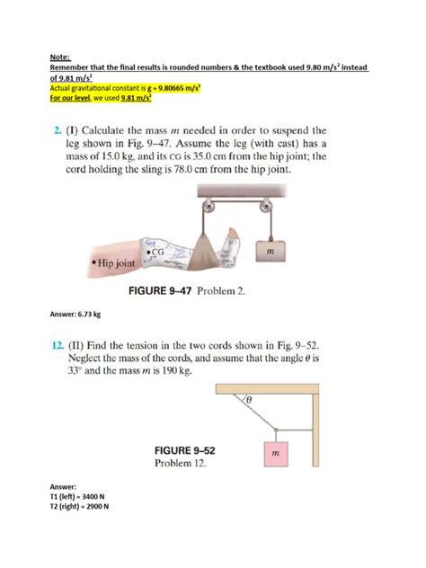 Tutorial - Static Equilibrium | PDF