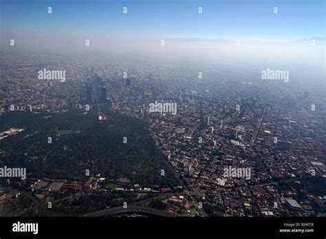 mexico city aerial view landscape from airplane Stock Photo - Alamy