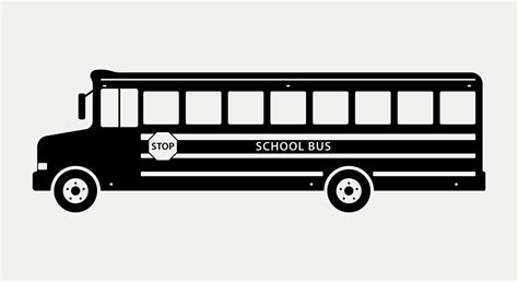 School Bus Transportation Vehicle Silhouette Illustration. 7781019 ...