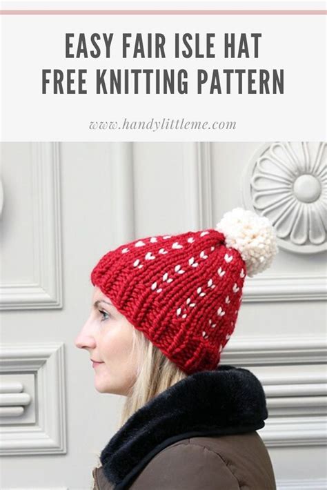 Fair Isle Hat Knitting Pattern - Handy Little Me