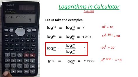 Log I Natural log I Antilog I Log with different bases in calculator I ...