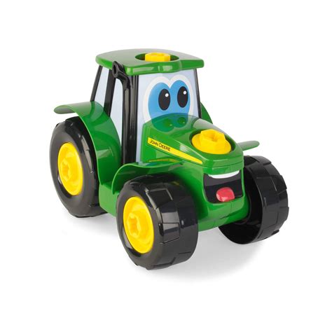 John Deere Build A Johnny Tractor | 16 Piece Building Farm Toy Car | Tractor Toy With Motorised ...