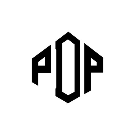 PDP letter logo design with polygon shape. PDP polygon and cube shape ...