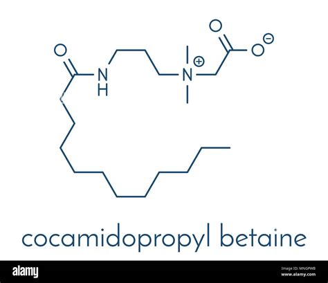 Cocamidopropyl betaine (CAPB) synthetic surfactant molecule. Used in ...