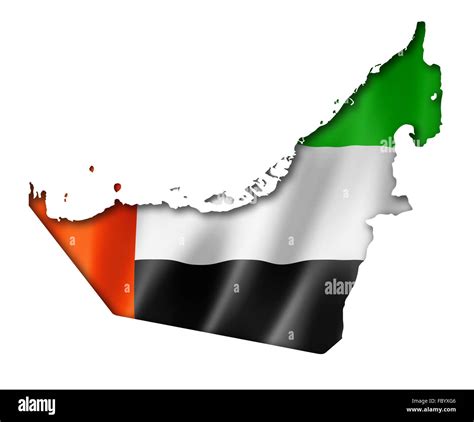 United Arab Emirates flag map Stock Photo - Alamy