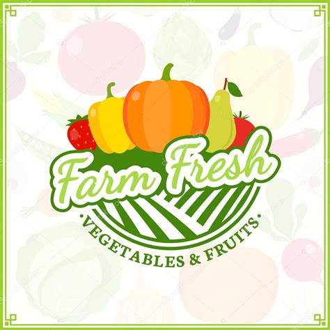 Fruits and Vegetables Logo, Fruits and Vegetables Icons and Design Elements — Stock Vector ...