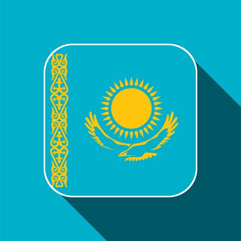 Kazakhstan flag, official colors. Vector illustration. 11480772 Vector ...