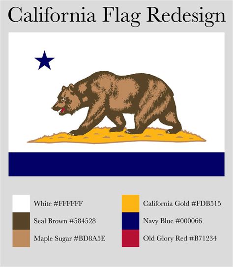 California State Flag Redesign by maxogame on DeviantArt