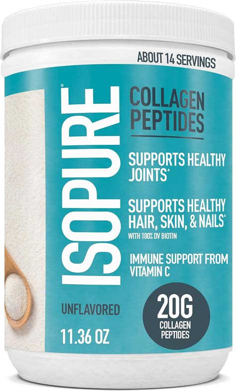 Amazon.com: Isopure Collagen Peptides Powder, 14 Servings, Unflavored ...