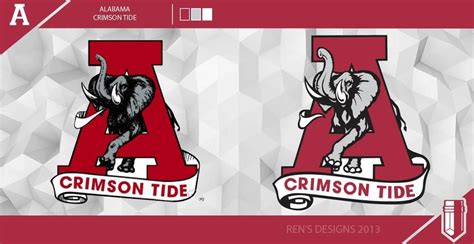 Alabama Vintage Logo Update (from Ren's Designs 2013) : rolltide