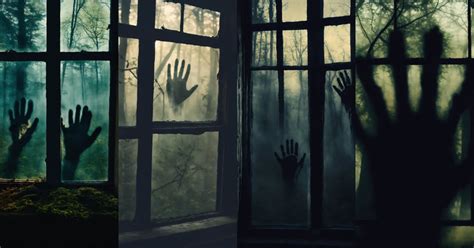 Lexica - Haunted ghost, scary, stalker, dark tones, misty forest, hands ...