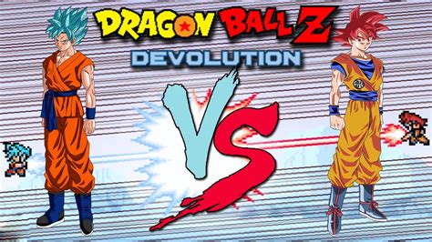 Dragon Ball Z Devolution: Super Saiyan God Goku vs. Super Saiyan God Super Saiyan Goku! - YouTube