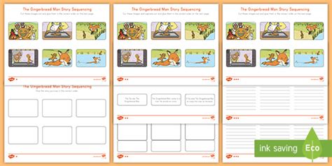 The Gingerbread Man Story Sequencing Differentiated Activity