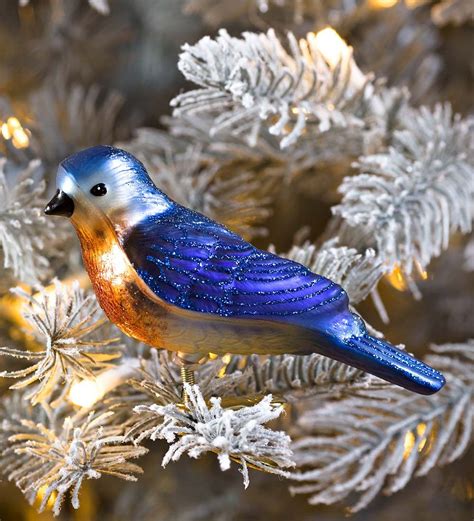 Blown Glass Bluebird Christmas Ornament | Decorating the Tree | Blue bird, Christmas ornaments ...