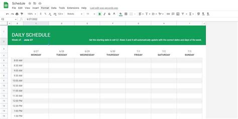 How to Create a Schedule in Google Sheets